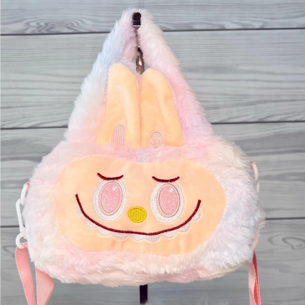 Cute Pastel Labubu Plush Crossbody‎ Bag